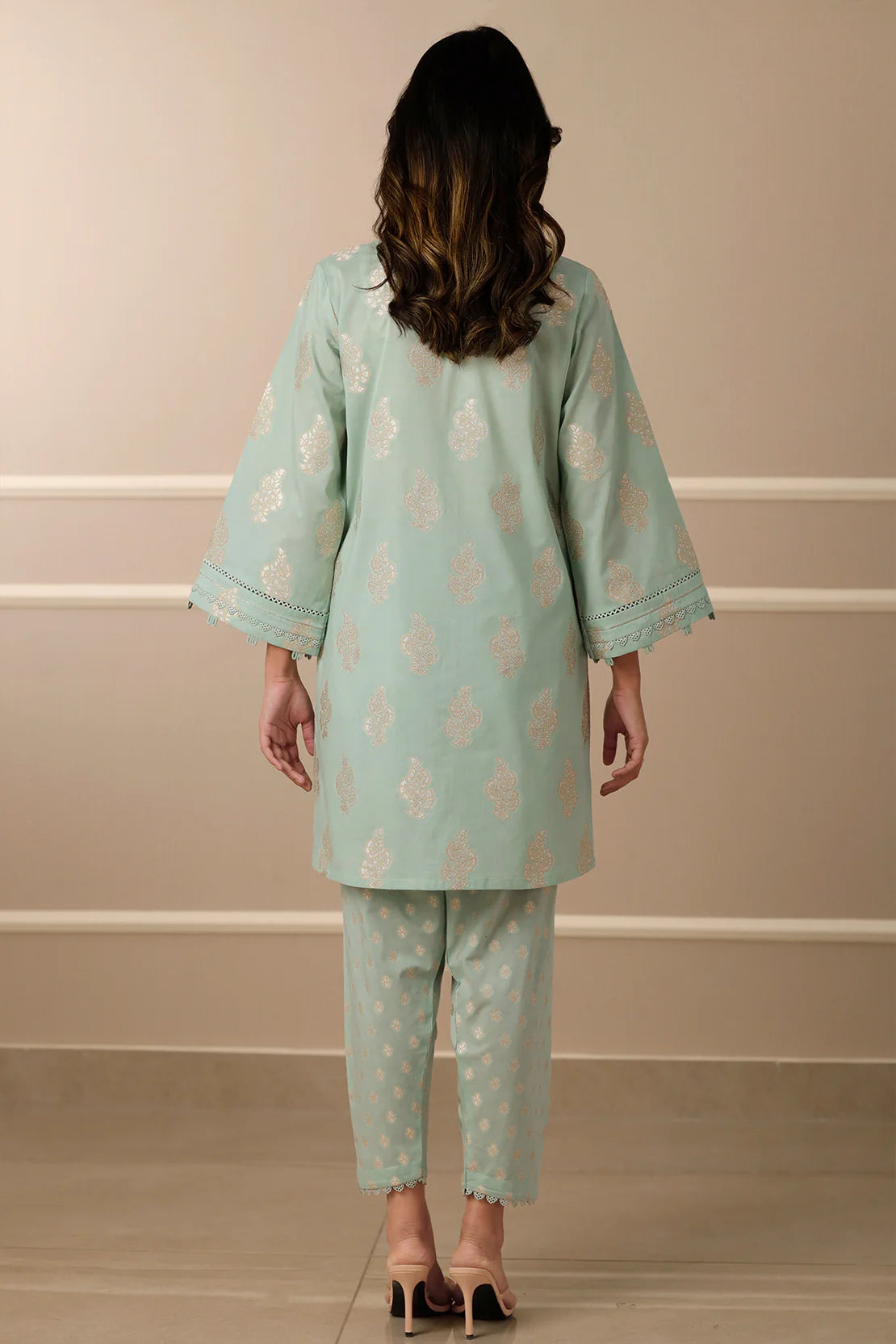 Saya Embroidered Lawn 3PC - Cool Mint